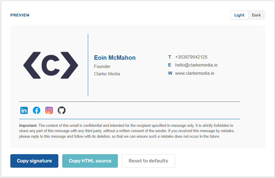 Shipped v1.1 of my free email signature generator after a quiet summer